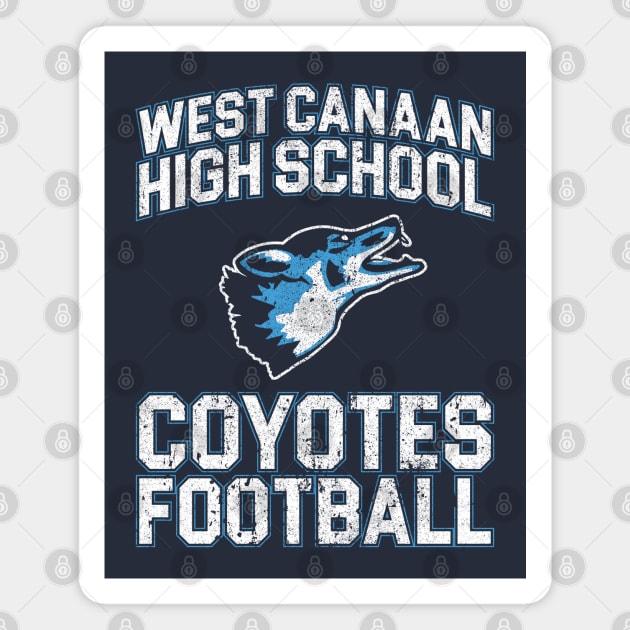 West Canaan High School Coyotes Football - Varsity Blues Magnet by huckblade